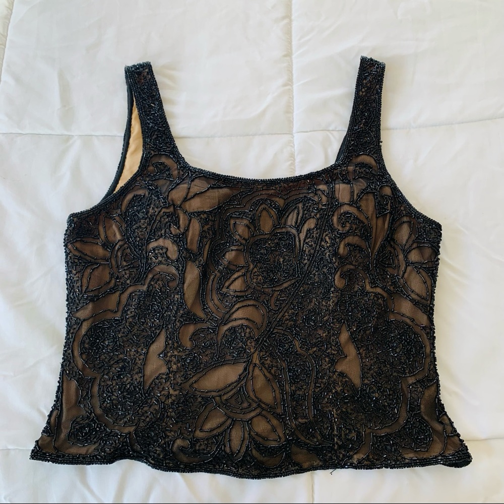 Sean Collection Black Bead with Brown underlayer Top Size Large